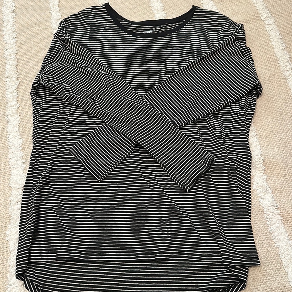 A black and white stripe long sleeve from Old Navy(never worn)